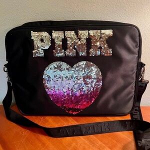 PINK Victoria’s Secret Bling Laptop Messenger Bag